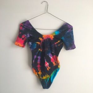 Tie Dye Leotard Urban Outfitters